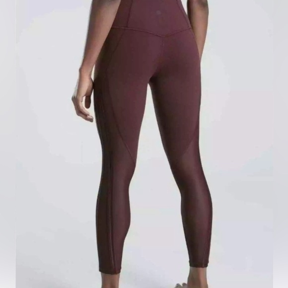 Athleta Shakti Mesh 7/8 Tight in Spiced Cabernet 1x EUC - Picture 3 of 11
